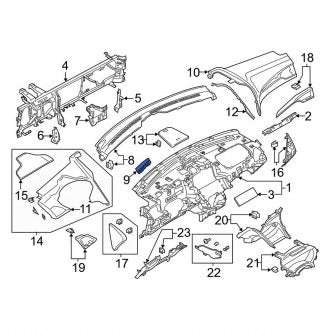 New OEM Center Instrument Panel Trim Panel Fits, 2015-2020 Lincoln MKZ - Part # DP5Z5404608AL