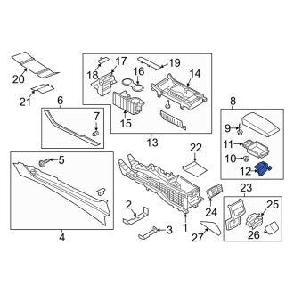 New OEM Console Hinge Fits, 2017-2020 Lincoln MKZ - Part # DP5Z5404604AA