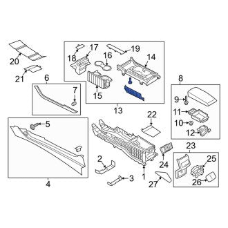 New OEM Upper Console Trim Panel Fits, 2017-2020 Lincoln MKZ - Part # HP5Z54044D90BC