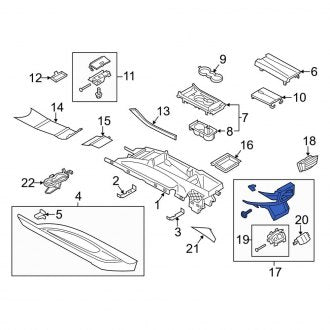 New OEM Rear Console Panel Fits, 2013-2016 Lincoln MKZ - Part # DP5Z54045E24DA