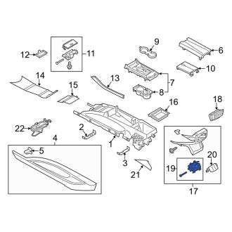 New OEM Console Tray Fits, 2013-2016 Lincoln MKZ - Part # DP5Z5413530AA