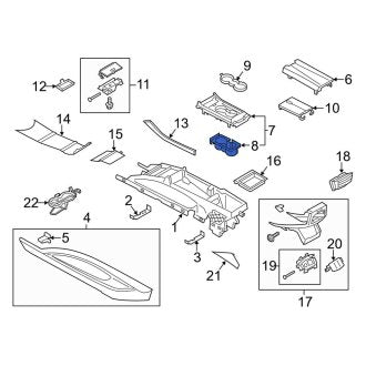 New OEM Console Cup Holder Fits, 2015-2016 Lincoln MKZ - Part # FP5Z5413562AA
