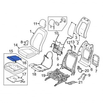 New OEM Front Right Lower Seat Heater Pad Fits, 2013-2014 Lincoln MKZ - Part # DP5Z14D696C