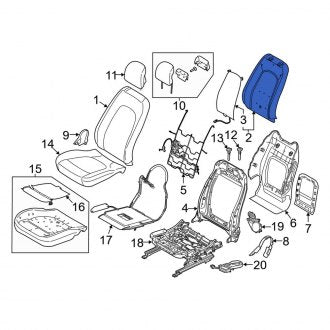 New OEM Front Left Seat Back Cushion Fits, 2013-2014 Lincoln MKZ - Part # DP5Z5464811B
