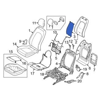 New OEM Front Right Upper Seat Heater Pad Fits, 2013-2014 Lincoln MKZ - Part # DP5Z14D696B
