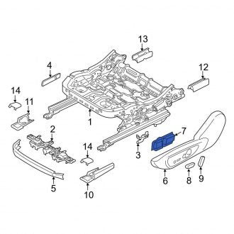 New OEM Front Left Power Seat Switch Fits, 2013-2016 Lincoln MKZ - Part # DG9Z14A701BB
