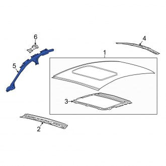 New OEM Right Roof Side Rail Fits, 2013-2016 Lincoln MKZ - Part # DP5Z5451186C