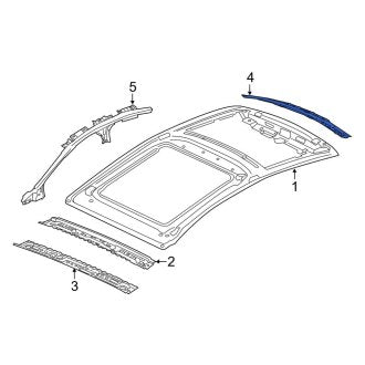 New OEM Rear Roof Header Panel Fits, 2013-2020 Lincoln MKZ - Part # DP5Z5442220A