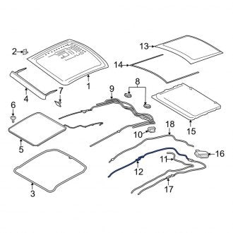 New OEM Right Outer Sunroof Cable Guide Fits, 2013-2020 Lincoln MKZ - Part # DP5Z54502C22B