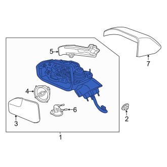 New OEM Front Left Door Mirror Fits, 2016 Lincoln MKZ - Part # GP5Z17683AG