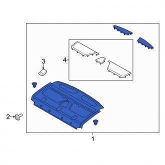 New OEM Rear Package Tray Trim Fits, 2015-2016 Lincoln MKZ - Part # FP5Z5446668DC