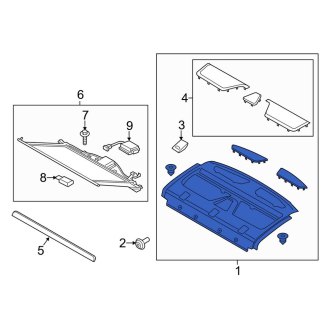 New OEM Rear Package Tray Trim Fits, 2017-2020 Lincoln MKZ - Part # HP5Z5446668JA