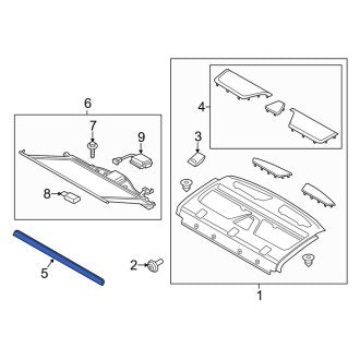 New OEM Rear Package Tray Trim Fits, 2015-2016 Lincoln MKZ - Part # DP5Z5446668DF