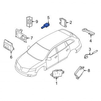 New OEM Keyless Entry Receiver Fits, 2013-2019 Lincoln MKT - Part # DE9Z19G481K