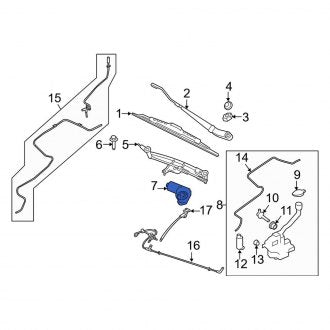 New OEM Windshield Wiper Motor Fits, 2010-2013 Lincoln MKT - Part # AE9Z17508B