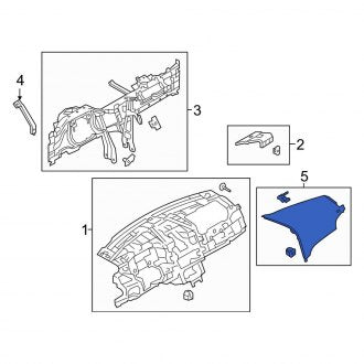 New OEM Instrument Panel Pad Fits, 2010-2019 Lincoln MKT - Part # AE9Z74044F58AA