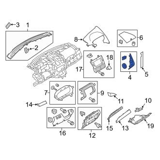 New OEM Left Instrument Panel Side Cover Fits, 2010-2012 Lincoln MKT - Part # AE9Z7404481AB