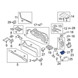 New OEM Front Console Tray Fits, 2013-2019 Lincoln MKT - Part # DE9Z7413530AA