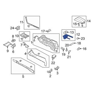New OEM Front Console Cup Holder Fits, 2010-2019 Lincoln MKT - Part # DE9Z7404722AA