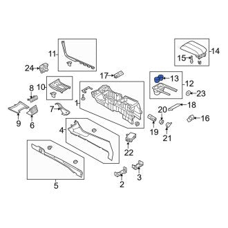 New OEM Front Console Mat Fits, 2010-2019 Lincoln MKT - Part # BE9Z7413562AA