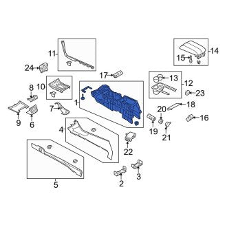 New OEM Center Front Center Console Fits, 2010-2012 Lincoln MKT - Part # AE9Z74045A36KA