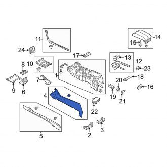 New OEM Front Left Inner Console Panel Fits, 2010-2012 Lincoln MKT - Part # AE9Z7404609AA