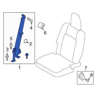 New OEM Rear Right Seat Belt Lap and Shoulder Belt Fits, 2010-2012 Lincoln MKT - Part # AE9Z74611B68BA