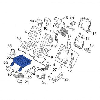 New OEM Front Right Seat Track Fits, 2010-2012 Lincoln MKT - Part # CE9Z9661710A