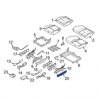 New OEM Rear Right Lower Seat Frame Trim Panel Fits, 2010 Lincoln MKT - Part # AE9Z7460512AA