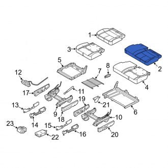 New OEM Center Left Seat Cover Fits, 2013-2019 Lincoln MKT - Part # DE9Z7463805AA