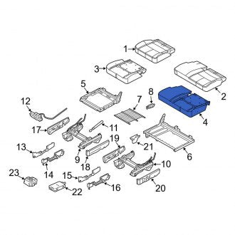 New OEM Center Left Seat Cushion Foam Fits, 2010-2011 Lincoln MKT - Part # AE9Z7463841F