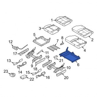 New OEM Center Left Seat Frame Fits, 2010-2011 Lincoln MKT - Part # 8A8Z7463161B