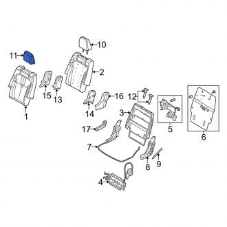 New OEM Center Headrest Cover Fits, 2010 Lincoln MKT - Part # AE9Z74501A04BC