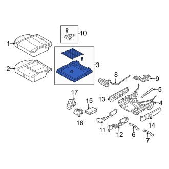 New OEM Center Seat Frame Fits, 2010 Lincoln MKT - Part # AE9Z9663160A