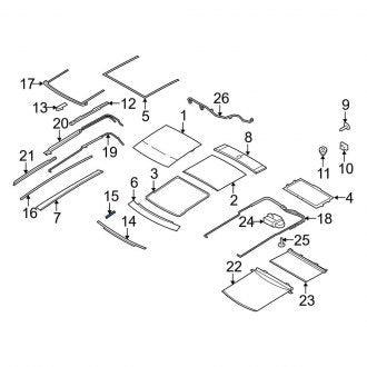 New OEM Front Left Sunroof Glass Seal Fits, 2010-2019 Lincoln MKT - Part # AE9Z74503A23B