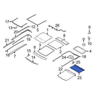New OEM Rear Sunroof Cover Fits, 2013-2019 Lincoln MKT - Part # DE9Z78519A02AB