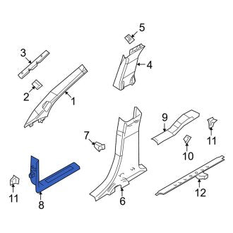New OEM Rear Right Door Sill Plate Fits, 2013-2019 Lincoln MKT - Part # AE9Z7413228AC