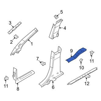 New OEM Front Right Door Sill Plate Fits, 2010-2012 Lincoln MKT - Part # AE9Z7413208AC