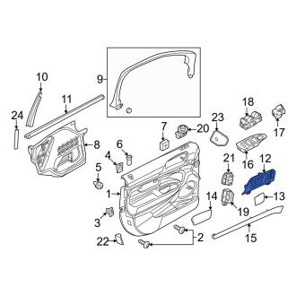New OEM Rear Right Inner Interior Door Handle Fits, 2013-2019 Lincoln MKT - Part # AE9Z7422600BA