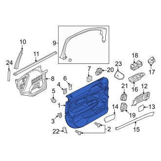 New OEM Rear Right Inner Door Interior Trim Panel Fits, 2010-2012 Lincoln MKT - Part # AE9Z7427406LA