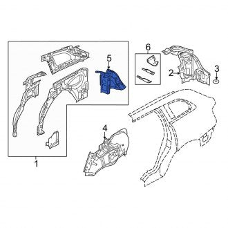 New OEM Rear Left Quarter Panel Extension Fits, 2010-2011 Lincoln MKT - Part # AE9Z7427887A