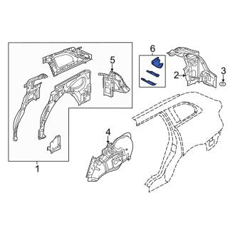 New OEM Left Interior Quarter Panel Trim Panel Insulator Fits, 2010-2019 Lincoln MKT - Part # AE9Z7440272B