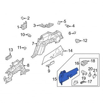 New OEM Rear Left Interior Quarter Panel Trim Panel Insert Fits, 2010-2012 Lincoln MKT - Part # AE9Z7431077BC