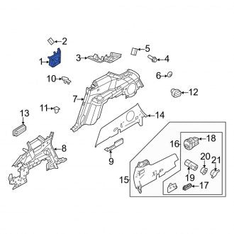New OEM Right Body C-Pillar Trim Panel Fits, 2010-2012 Lincoln MKT - Part # AE9Z7431004AA