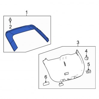 New OEM Rear Upper Liftgate Trim Fits, 2010-2012 Lincoln MKT - Part # AE9Z7442410AA