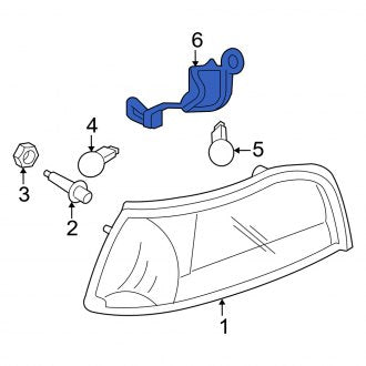 New OEM Front Right Turn Signal Light Socket Fits, 2006-2010 Mercury Grand Marquis - Part # 6W3Z15A434AA