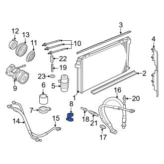 New OEM A/C Accumulator Bracket Fits, 1998-2005 Mercury Grand Marquis - Part # 5W7Z19D606A