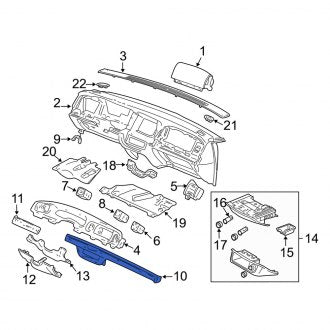 New OEM Right Instrument Panel Trim Panel Fits, 2007-2011 Mercury Grand Marquis - Part # 6W3Z54046A62AA