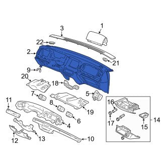 New OEM Dashboard Panel Fits, 2007-2011 Mercury Grand Marquis - Part # 6W7Z5404320BA