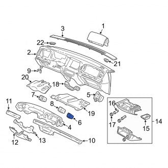 New OEM Right Dashboard Air Vent Fits, 2007-2011 Mercury Grand Marquis - Part # 6W7Z19893AB